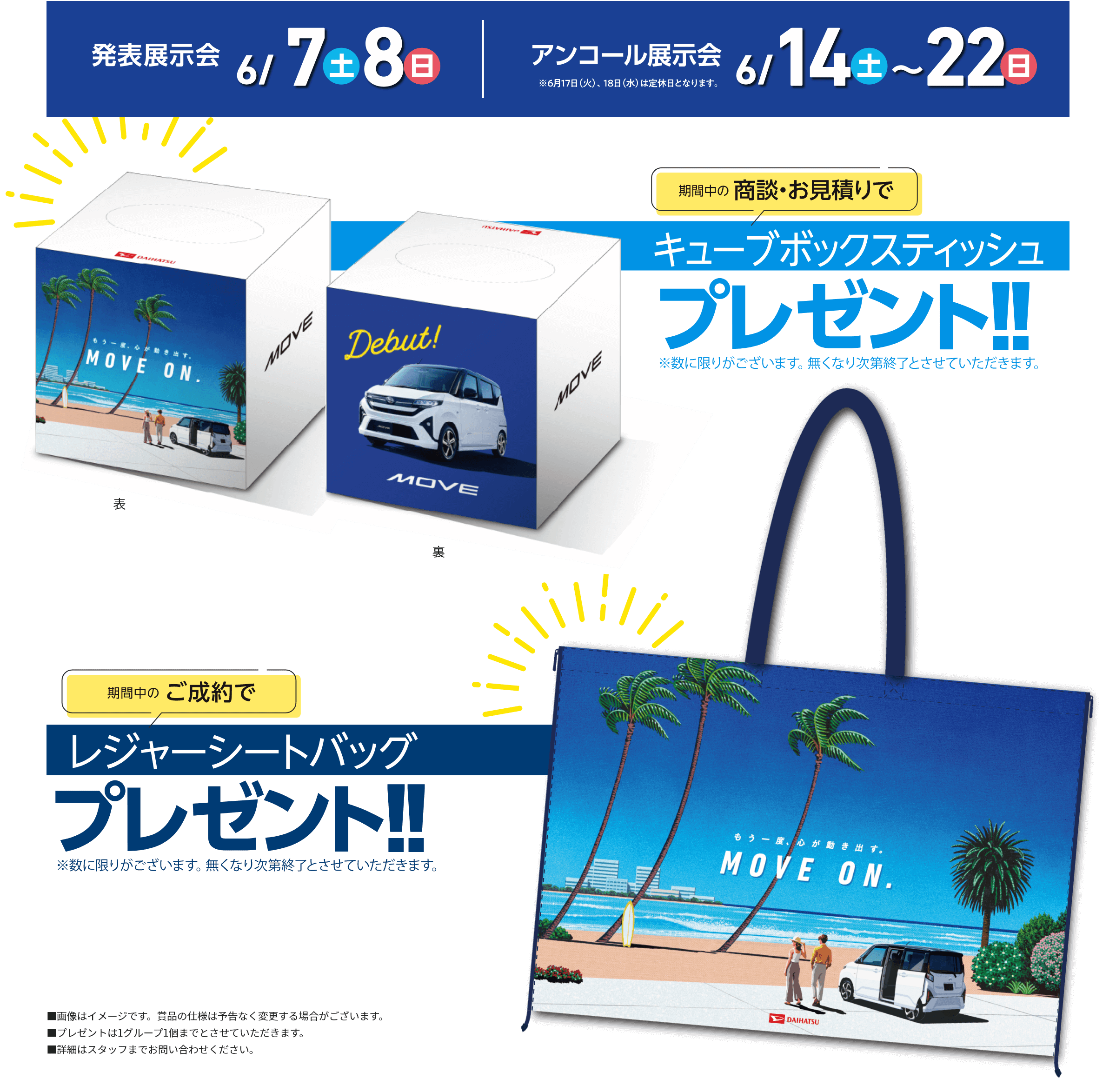 発表展示会6/7(土)6/8日 アンコール展示会6/14(土)~6/22日
